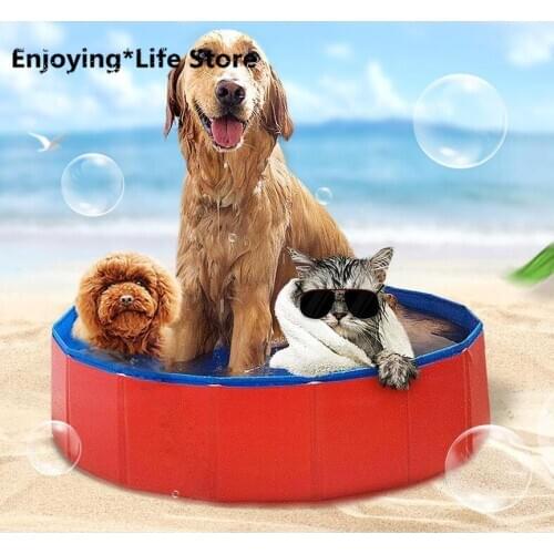 Portable Pet Pool Swimming Bath Cat Dog Indoor Outdoor Foldable Puppy Bathtub Dog Bed Dog Beds for Large Dogs House