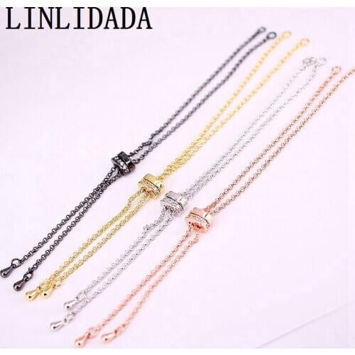 20Pcs Copper Mix Color Adjustable Slider Chain For Bracelet Accessories for jewelry DIY making gifts