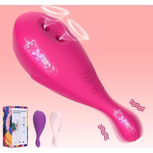 Sex Shop 5-frequency double sucking 8-frequency vibration dolphin double sucking vibrator Vibrating Eggs Erotic Sex Toy