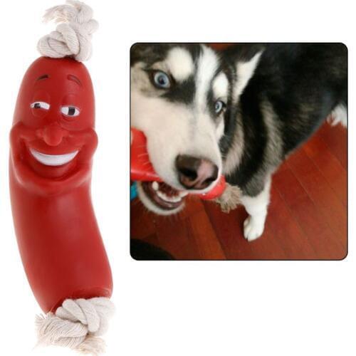 Silicone Sausage Pet Toys Soft Chew Bite Play Funny Simulated Non Toxic Cat Dog Puppy Kitten Interactive Teeth Cleaning Supplies