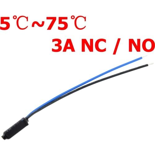 5C 10C 20C 40C 50C Thermal Switch 3A Normally Close NC Normally Open Temperature Sensor Thermostat Protector Controller Switches
