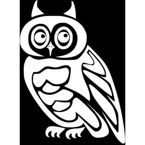 Stupid Owl Cartoon Pattern Applique Exquisite Car Window Decoration Personality PVC Waterproof Applique Apply To Car Window