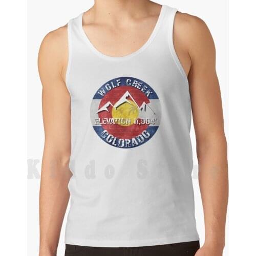 Wolf Creek Colorado Flag Ski Vail Snowboard Hiking Mountain Gift Ideas tank tops vest sleeveless Ski Resort Colorado