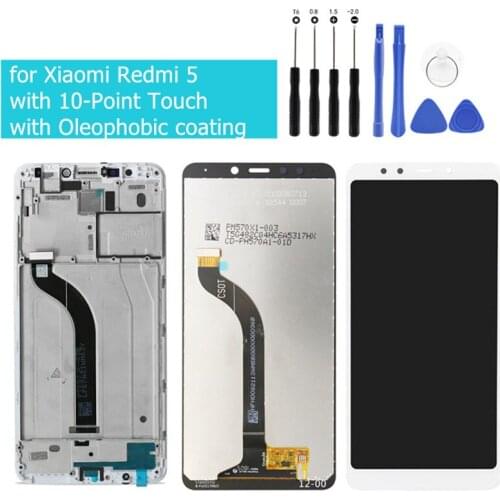 For Xiaomi Redmi 5 LCD Display Touch Screen with Frame Digitizer Assembly for Xiaomi Redmi 5 LCD Display Replace Parts