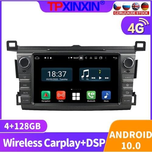 128GB For Toyota RAV4 2013 - 2015 Car Radio Multimedia Video Recorder Player Navigation GPS Accessories Android 10 Auto 2din DVD