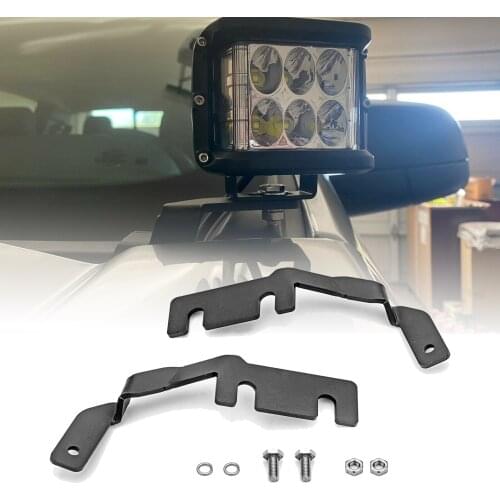 Car For Ford 2019-2021 Range Lamp Holder Hood Ditch Hinge Mount Low Profile LED Light Pod Mount Bracket Solid Steel Black