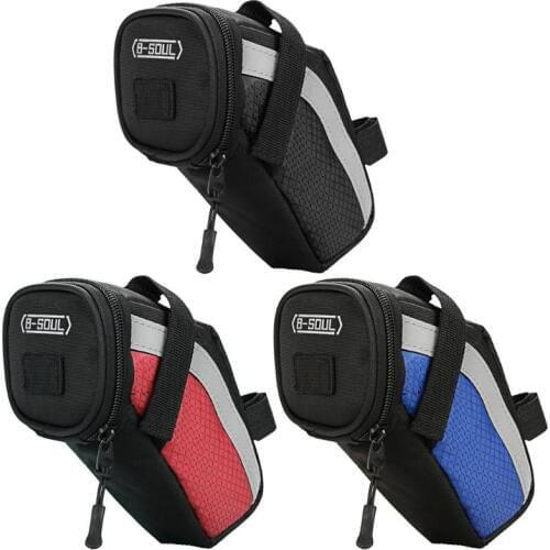 B-SOUL Bicycle Bags Delicate Texture B-SOUL Bicycle Reflective Saddle Rear Tool Bags MTB Bike Seatpost Seat Tail Bags New