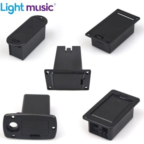 50pcs 9V Battery Holder Case Box Black Compartment Cover Guitar Bass Pickup for Guitar Replacement