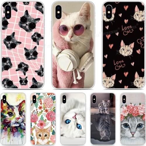 Print Cute Cat Phone Case For Asus Zenfone 7 Pro ZS671KS ZS670KS 6 5 5Z 4 Rog Phone 2 3 Max Pro M1 Plus M2 Shot Lite L1 Cover