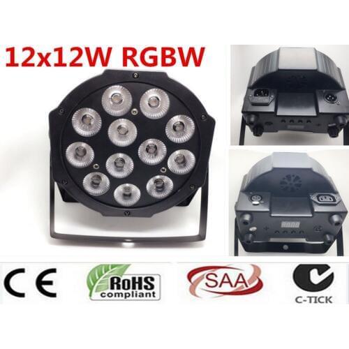 CREE RGBW 4in1 12x12W led par DMX Stage Lights Business Led Flat Par High Power Light with Professional for Party KTV Disco DJ