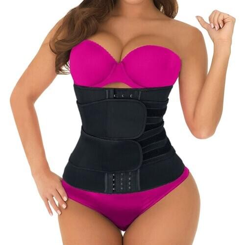 Women Waist Trainer double Belt Sauna Workout Neoprene Waist Cincher Abdominal Trimmer Belt Hooks Weight Loss Straps Modeling