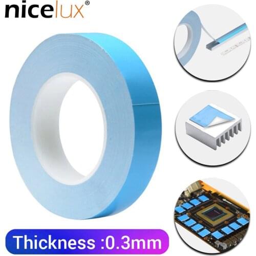 25meter/Roll 8mm 10mm 12mm 20mm Width Transfer Tape Double Side Thermal Conductive Adhesive Tape for Chip PCB LED Strip Heatsink