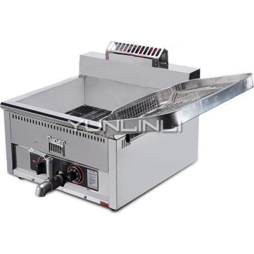 Gas Fryer Single-tank Desktop Gas Frying Machine 17L Commercial Frying Device AT-17L