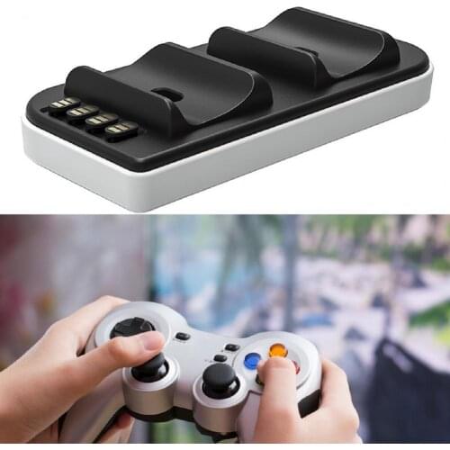 HBP-298 Controller Charger Dual-seat Wireless High Quality ABS Portable Gamepad Charger Base for PS5