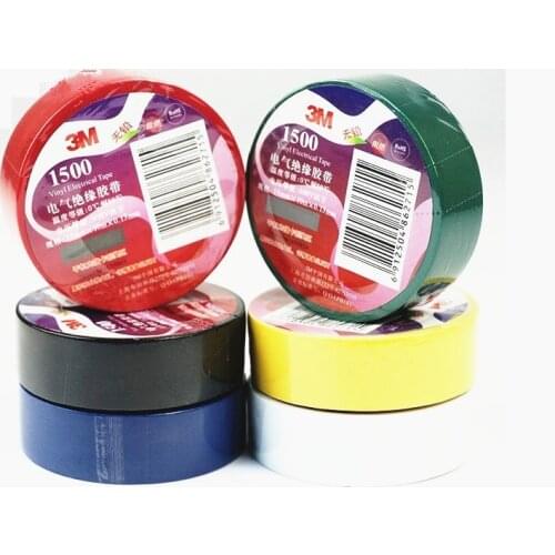 6 pcs 3M1500 electrical tape flame retardant lead-free PVC insulation tape 10M electrical fire rubber tape 18mm * 10m * 0.13mm
