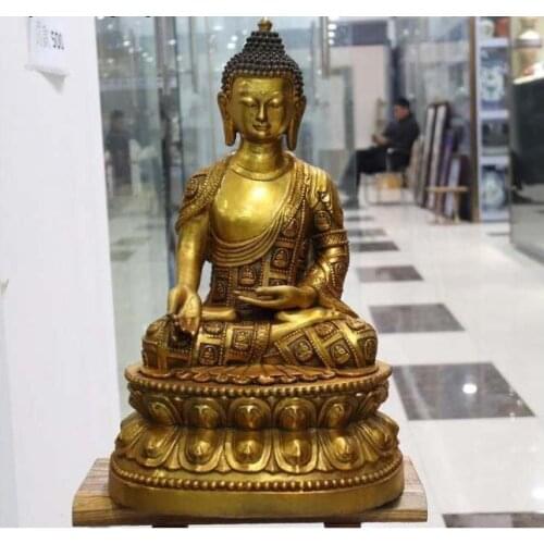 China Copper Bronze Shakyamuni Sakyamuni Amitabha Tathagata Buddha Statue