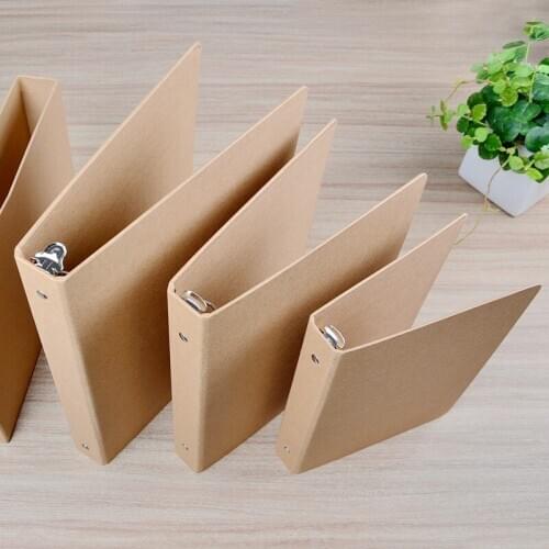 Creative Vintage A4/A5/B5/A6 Kraft Folder Documents 4 design Kraft Binder with Clip Stationery Office School Supplies