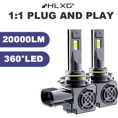 HLXG 20000LM lampada h4 super branca led H1 H8 H9 H11 9005 9006 H7 LED HB3 HB4 headlight Bulbs 6000K 12V Auto Lamp Car Lights