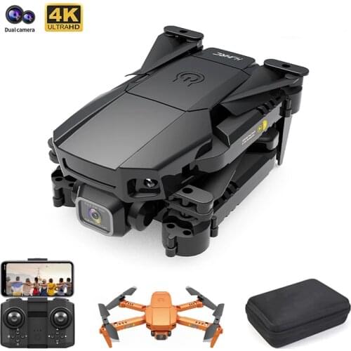 2021 New Hj78 Mini Drone With 4K Camera Dual HD WiFi Real-Time Transmission Foldable Quadcopter FPV RC Helicopter Toy For Boy