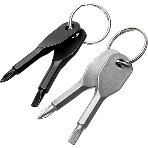 Mini Slotted Phillips Screwdrivers Pocket Repair Tool Key Shape EDC Screwdriver 1 Set Stainless Steel Multifunction