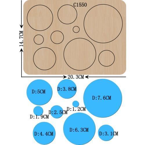 New Round, card Wooden die Scrapbooking C-1550 Cutting Dies