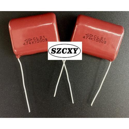 New and original CL21 20PCS 0.47UF 474 K 1000V P:27MM Thin film capacitor