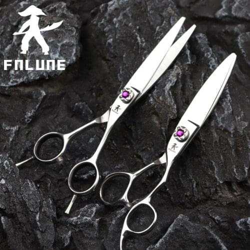 FnLune 6.0 Scimitar Lancet Fat Scissors Professional Hair Salon Scissors Cut Barber Haircut Thinning Shear Hairdressing Scissors
