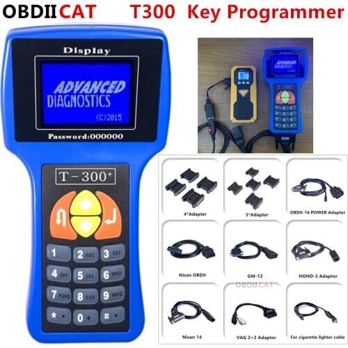 Newest Version T300 Key Programmer V17.8 machine T-code english and spanish options T 300 with High Quality