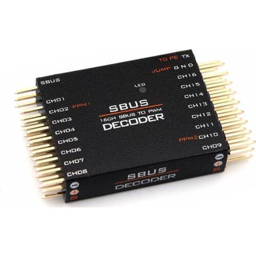 SBUS To PWM PPM Decoder 16CH PWM output Servo For Futaba Frsky X8R RXSR Airplane