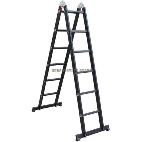 Thickened Aluminum Alloy Joint Ladder Multi Functional Household Folding Ladder Miter Ladder Vertical Ladder Dual Purpose Attic