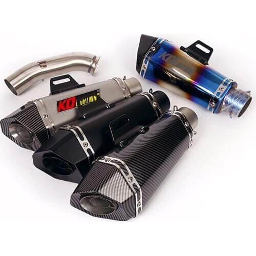 For KTM 390 125 250 Duke 2017-2021 Motorcycle Exhaust Pipe Middle Link Pipe Slip On 51mm Mufflers Escape Reserve Catalyst RC390