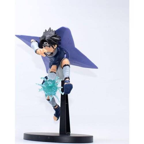 Japan Anime Uchiha Sasuke Battle Ver. Cute Mini PVC Figure Figurine 17cm Toy Model Statue New No Box