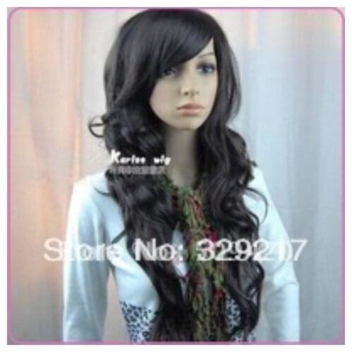 Zhaoxia++03493@Q8@* ++++new womens long full curly/wavy hair wig fashion