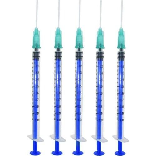 1ml 1cc Syringe with Plastic Blunt Needle Great for Refilling Measuring or Feeding Pack of 50