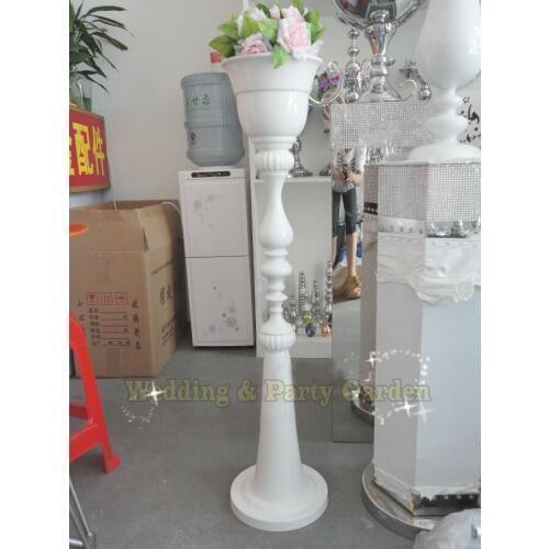 2017 new style 110cm /43" White Metal wedding flower vase Road leads Flower stand Wedding decoration 10 pcs