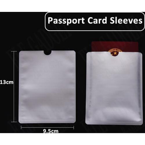10 Pcs Anti-Scan Card Sleeve Passport Protector Anti-magnetic Aluminum Foil Portable Bank Card Holder