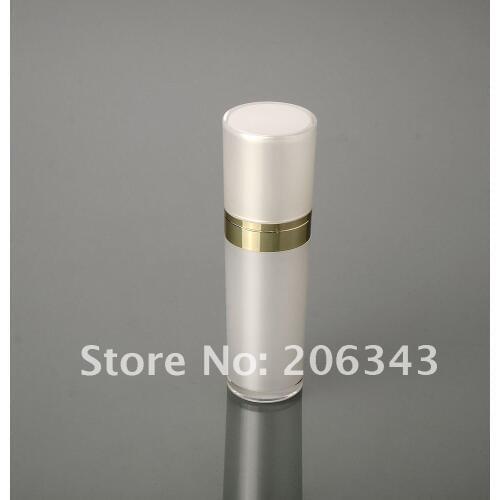 120ML pear white acrylic cone-shape press pump lotion bottle, cosmetic bottle