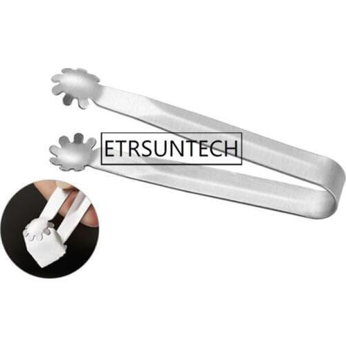 200pcs Stainless Steel Sugar Clamp Tongs Clip Ice Cube Coffee Bar Dessert Tools Buffet Kitchen Tools & Gadgets