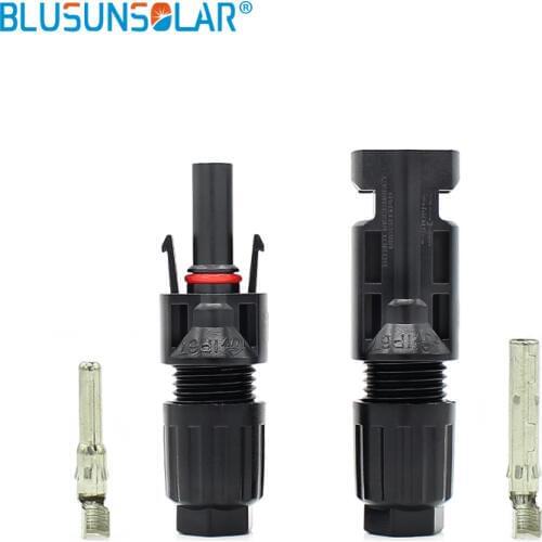 Blusunsolar 500 Pairs X Solar PV Solar Panel Connector Male And Female 30A 1000V For PV Cable 2.5/4/6mm Solar Panel Connect