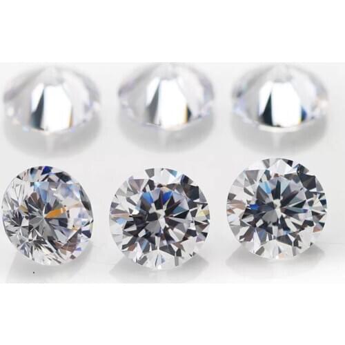 AAA & AAAAA 1mm-3mm white cz gemstone color cz stone wholesale price