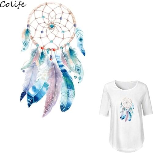 Boho Dreamcatcher Iron On Transfers Clothes Decoration Diy Accessory Washable New Design Print On T-Shirt Clothes Stickers