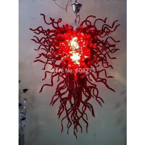 Free Shipping Fashionable Murano Art Lighting Red Glass Chandelier