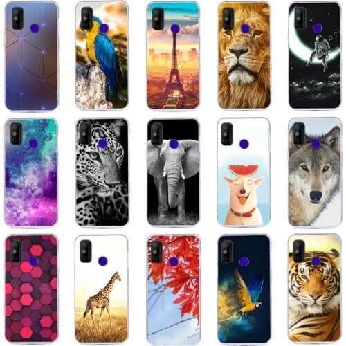 J&R Case For Tecno Spark 6 GO Soft Silicone Cover For Tecno Spark 6 GO Printing Protective Coque Funda