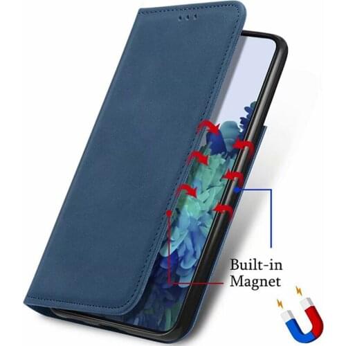 Magnetic Leather Flip Case For S8 S9 S10 E S20 FE S21 Plus Note9 10 Lite 20 Ultra A10 A20 E S A30 A40 A50 A70 Phone Cover