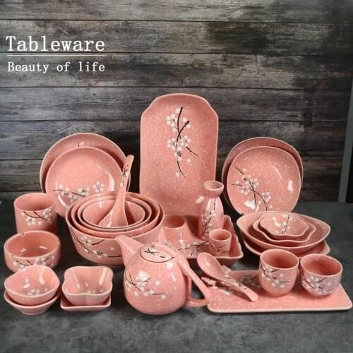 Color Ceramic Tableware Rice Fruit Salad Noodles Bowl Plates Household Wedding Decoration Dinner Plates Dishes And Plates Set