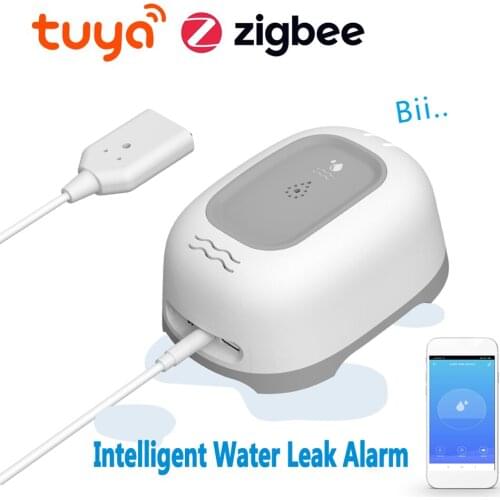 Tuya ZigBee Intelligent Water Level Alarm Tool Water Leak Sensors Water Level Monitor Remote Monitoring Water Leakage Detector