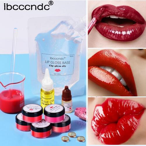 DIY Lip Gloss Kit Long Lasting Moisturizing Lipstick Material Lip Gloss Base Lip Glaze making Handmade Cosmetic Makeup Tools