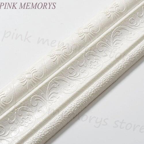 Home 3D Self-adhesive Decorative Wall Molding Skirting Line Mural Border Sticker For Wall Modern PVC Single-piece Package