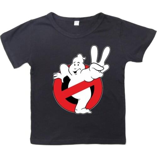 Newest Kids Funny T Shirt Movie Music Ghostbusters Design Summer Kawayi Short Sleeves Boys Girls Casual Cotton T-shirt