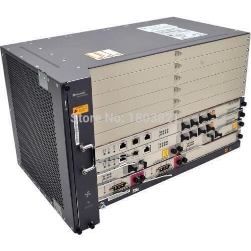 Hua wei 19 inch MA5683T FTTH Opitcal Line Terminal OLT Device with 1GE Uplink GICF *2 PRTE*2 SCUN*2 Board DC Power Supply OLT